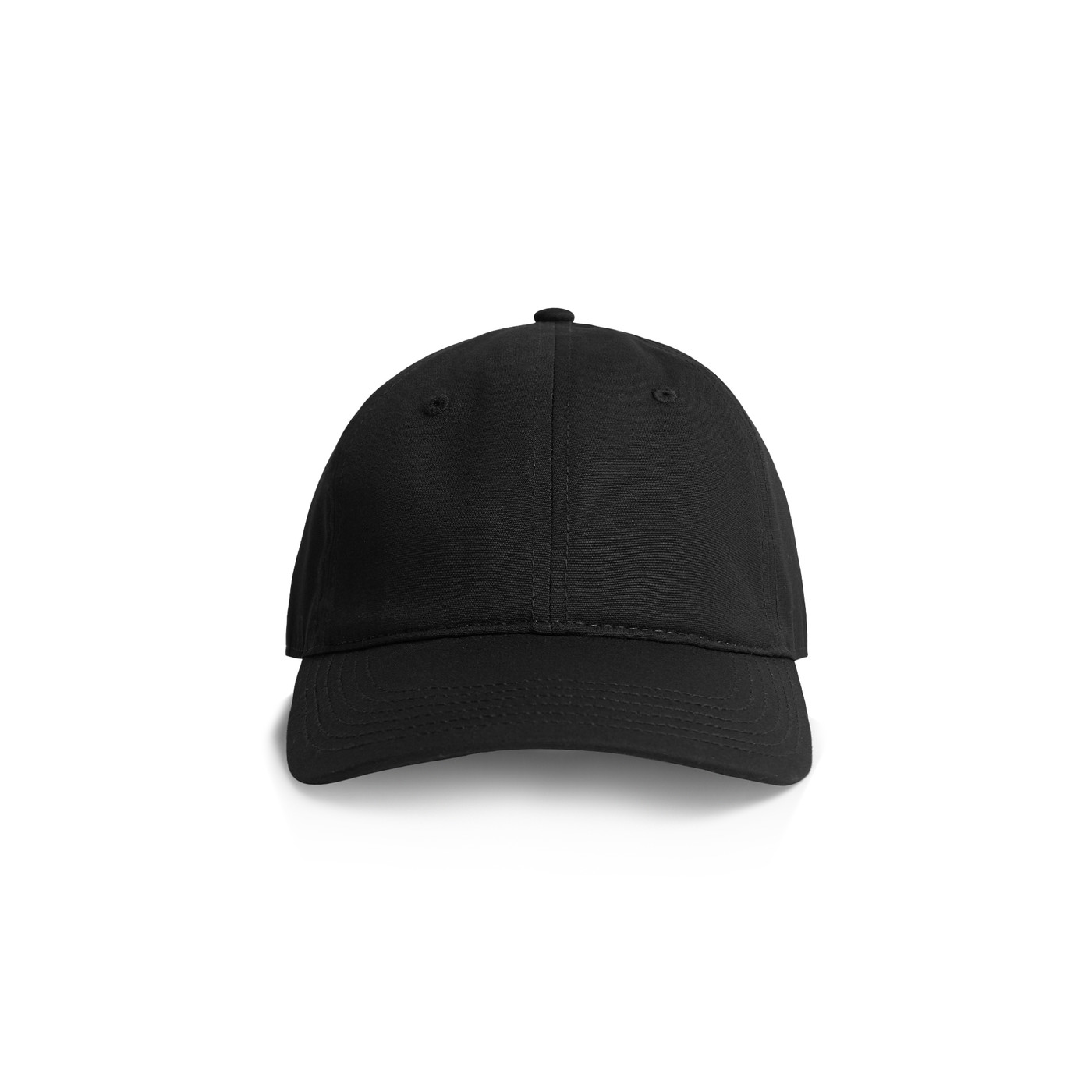 AS Colour Access Cap 1130 in Black, unmarked, before embroidery.